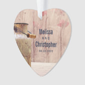 ミルク素朴缶カントリー結婚式 オーナメント (正面)