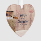 ミルク素朴缶カントリー結婚式 オーナメント (正面)