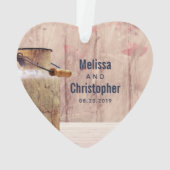 ミルク素朴缶カントリー結婚式 オーナメント (裏面)