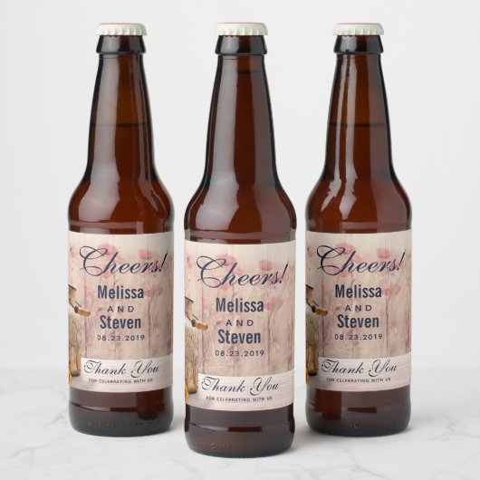 ミルク素朴缶カントリー結婚式 ビールラベル (ボトル)