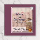 ミルク素朴缶カントリー結婚式 フェイバータグ (裏面)