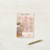 ミルク素朴缶カントリー結婚式 ポストイット (デスク上)