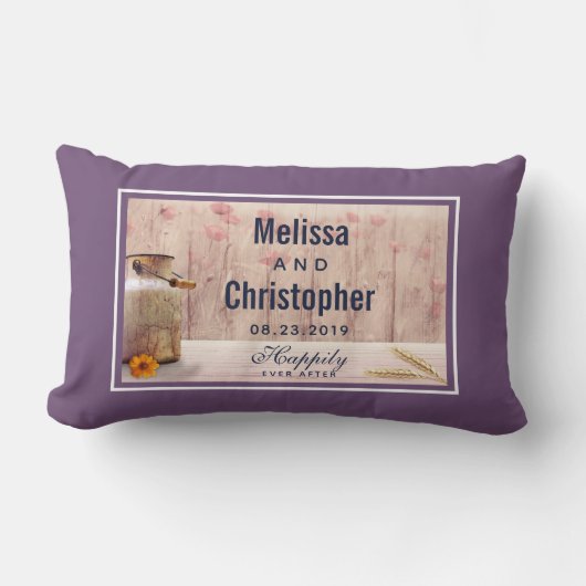 ミルク素朴缶カントリー結婚式 ランバークッション (正面)