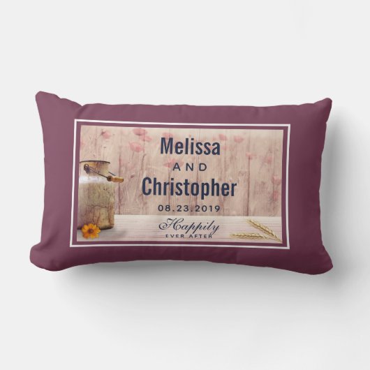 ミルク素朴缶カントリー結婚式 ランバークッション (正面)