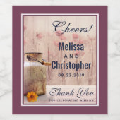 ミルク素朴缶カントリー結婚式 ワインラベル (シングルラベル)