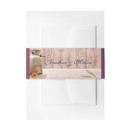 ミルク素朴缶カントリー結婚式 招待状ベリーバンド