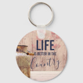 ミルク缶と国の引用文で生活が良い キーホルダー (正面)