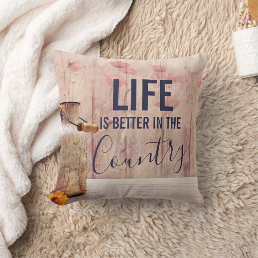 ミルク缶と国の引用文で生活が良い クッション (ブランケット)