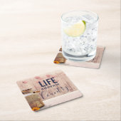 ミルク缶と国の引用文で生活が良い スクエアペーパーコースター (インサイチュ)