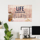 ミルク缶と国の引用文で生活が良い ポスター (ホームオフィス)