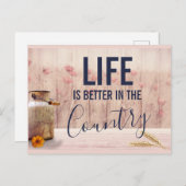 ミルク缶と国の引用文で生活が良い ポストカード (正面/裏面)