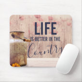 ミルク缶と国の引用文で生活が良い マウスパッド (マウス)