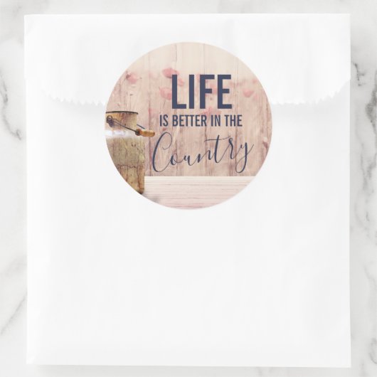 ミルク缶と国の引用文で生活が良い ラウンドシール (バッグ)