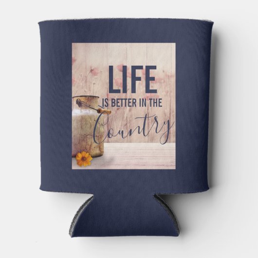 ミルク缶と国の引用文で生活が良い 缶クーラー (正面)