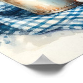 ミルク缶に綿の花束3 ポスター (角)