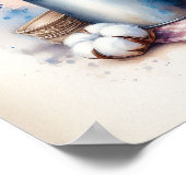 ミルク缶に綿の花束5 ポスター (角)