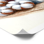 ミルク缶に綿の花束6 ポスター (角)