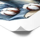 ミルク缶に綿の花束7 ポスター (角)