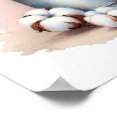 ミルク缶に綿の花束8 ポスター (角)