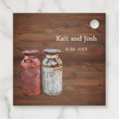 ミルク缶カントリーウェディング素朴オールドファーム予算 フェイバータグ (裏面)