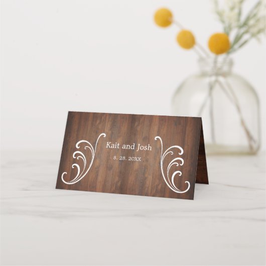 ミルク缶カントリーウェディング素朴オールドファーム予算 プレイスカード (裏面)