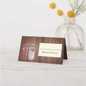 ミルク缶カントリーウェディング素朴オールドファーム予算 プレイスカード (正面)