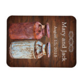 ミルク缶カントリーウェディング素朴オールドファーム予算 マグネット (横)