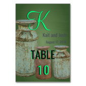 ミルク缶カントリーウェディング ラスティック オールドファーム 予算 テーブルナンバー (正面)