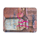 ミルク缶ヴィンテージ金属素朴アンティークモノグラム マグネット (横)