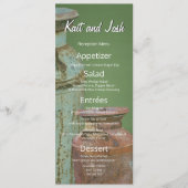 ミルク缶ヴィンテージ金属素朴アンティークモノグラム メニュー (正面)