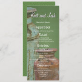 ミルク缶ヴィンテージ金属素朴アンティークモノグラム メニュー (正面/裏面)