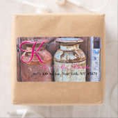 ミルク缶ヴィンテージ金属素朴アンティークモノグラム ラベル (インサイチュ)