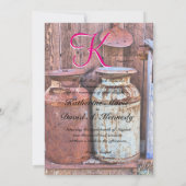 ミルク缶ヴィンテージ金属素朴アンティークモノグラム 招待状 (裏面)