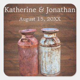 ミルク缶 カントリーウェディング ラスティック オールドファーム 格安 スクエアシール