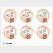 ミルク自家製クッキーパーソナライズされたクリスマス ラウンドシール (シート)