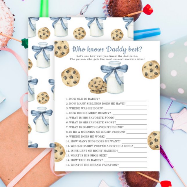 ミルク赤ちゃんシャワー – 誰がパパのゲームを知っ最高のている (クリエイターアップロード済み)