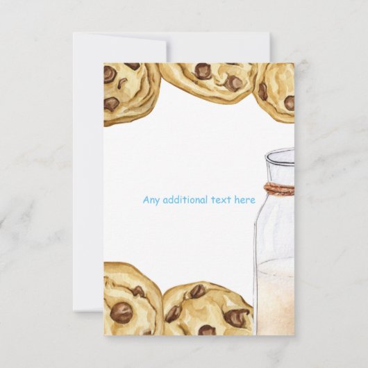 ミルク&クッキーのパーティー誕生日招待状 招待状 (裏面)