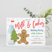 ミルク&クッキークリスマスパーティの招待状 招待状 (スタンド正面)
