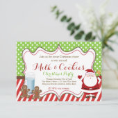 ミルク＆クッキーサンタクリスマスパーティー招待状 招待状 (スタンド正面)