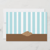 ミルク＆クッキーパーティー（アクア/ブラウン） 招待状 (裏面)