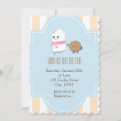 ミルク&クッキーヴィンテージバースデーパーティ招待状 招待状 (裏面)