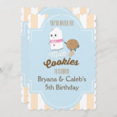 ミルク&クッキーヴィンテージバースデーパーティ招待状 招待状 (正面/裏面)