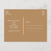 ミルク&クッキーヴィンテージパーティーイベントはがき インビテーションポストカード (裏面)