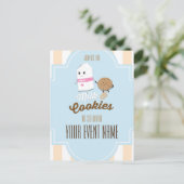 ミルク&クッキーヴィンテージパーティーイベントはがき インビテーションポストカード (スタンド正面)