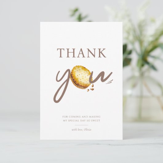 ミルク&クッキー最初の誕生日パーティーありがとう サンキューカード (スタンド正面)