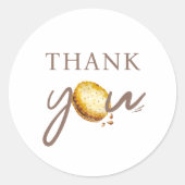 ミルク&クッキー最初の誕生日パーティーありがとう ラウンドシール (正面)