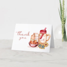 ミルク&クッキー男女兼用ベビーシャワー サンキューカード