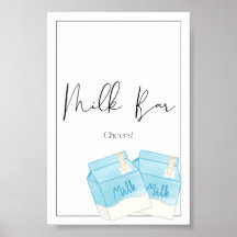 ミルク&クッキー誕生日バー標識