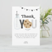 ミルク&クッキー誕生日パーティーサンキューカード 招待状 (スタンド正面)