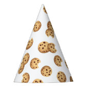 ミルク&クッキー誕生日パーティーハット – チョコレートチップ パーティーハット (正面)